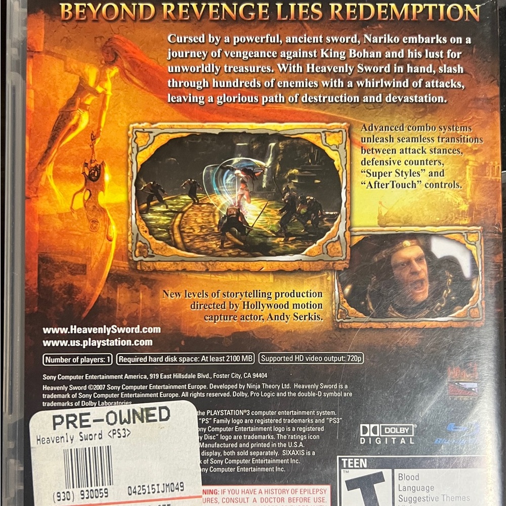 Sony Heavenly Sword for PlayStation 3 - Picture 2 of 3